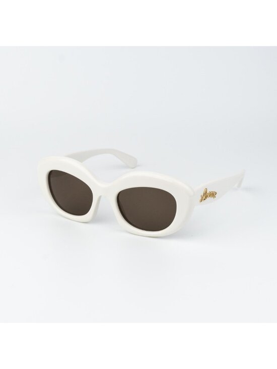 Loewe Women Sunglasses Ivory Brown Square LW40153I CURVY 25E NEW AUTHENTIC main image 8